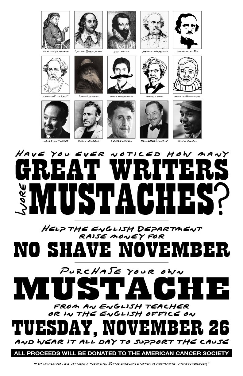 Mustache fundraising poster (portrait)