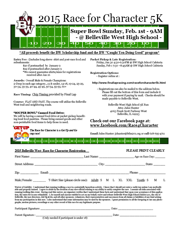 Race for Character registration 2015