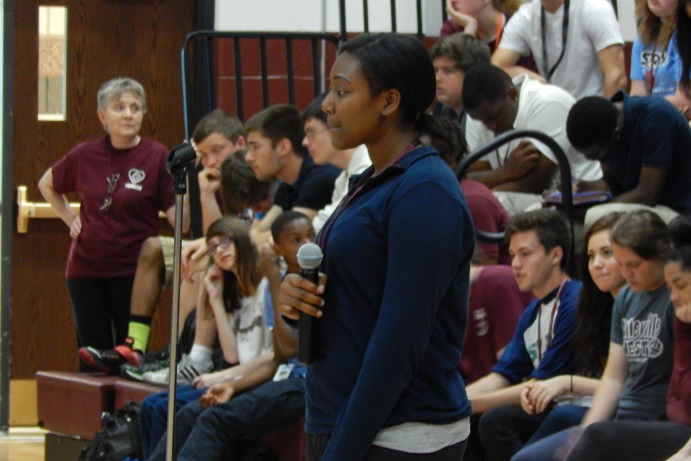 Student has a question for Patricia McCormick