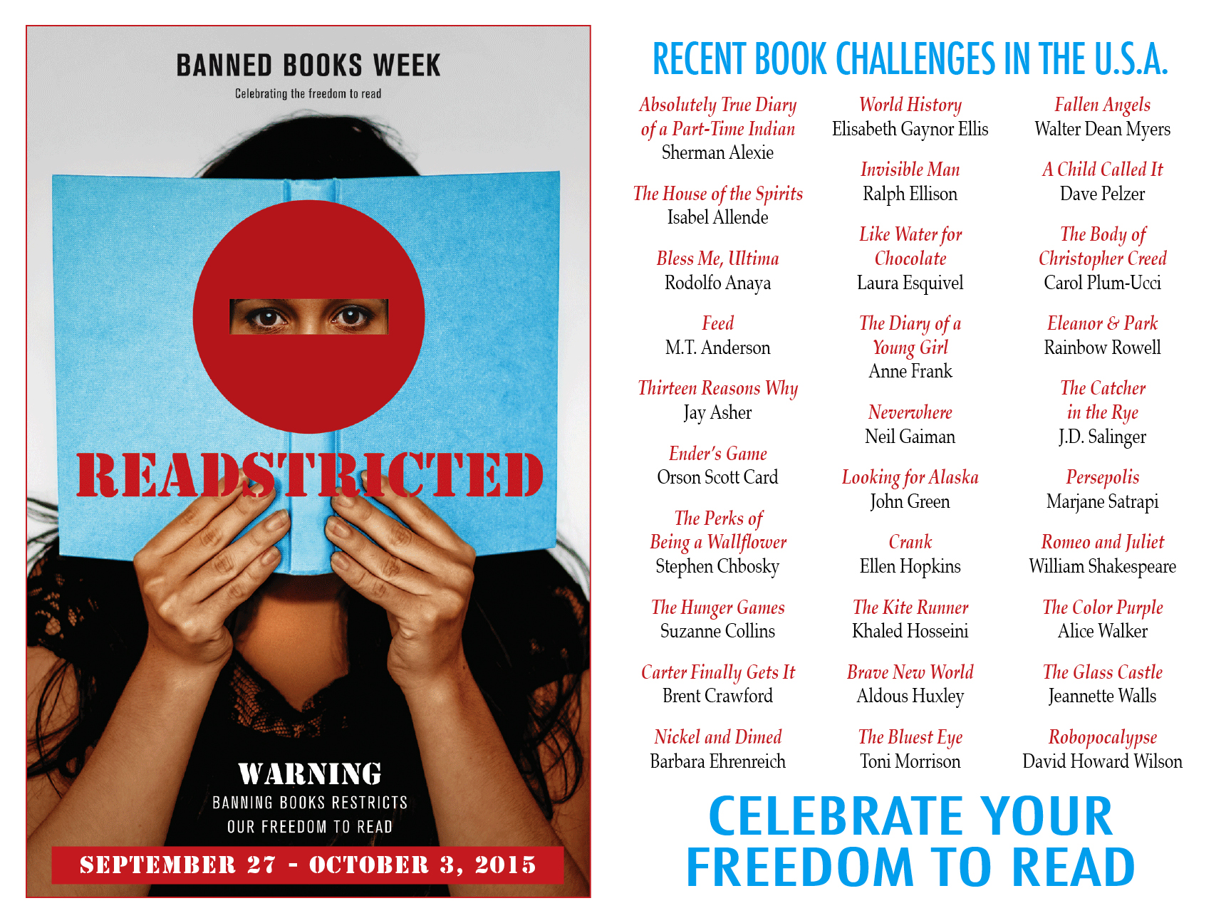 Banned Books Week poster 2015 (18x24)