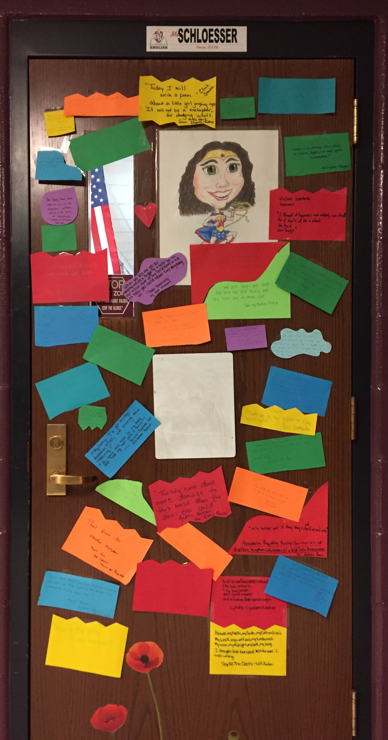 Schloesser poetry door