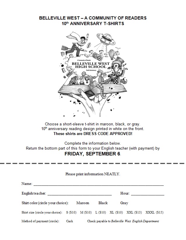 T-shirt order form