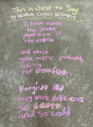Sidewalk poetry 5