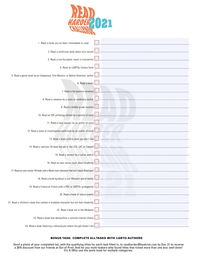 2021 Read Harder Challenge