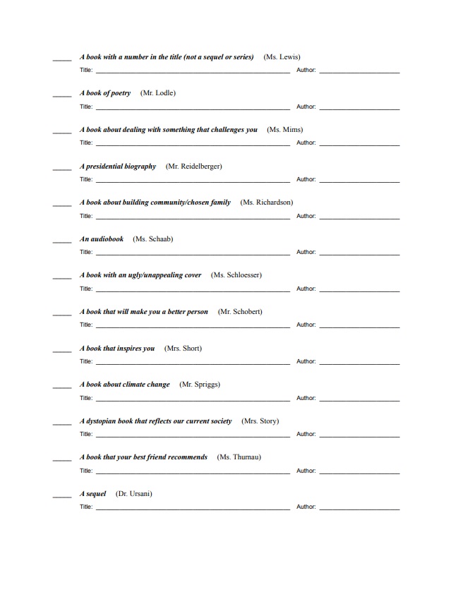 2023 BW reading challenge B