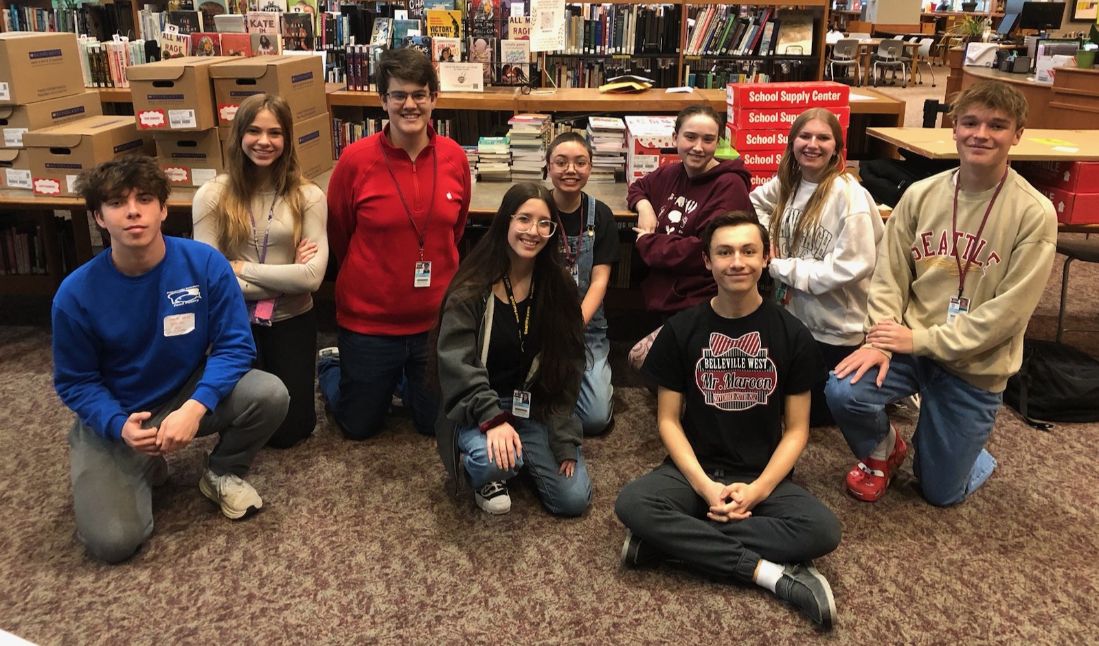 NEHS Holiday Book Drive shopping