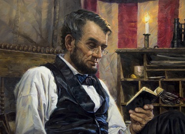 Abe Lincoln reading