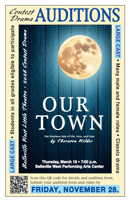 Our Town audition poster